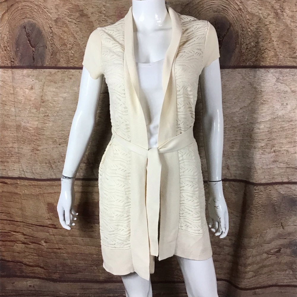 LOFT Ann Taylor open front cardigan waist tie (a68